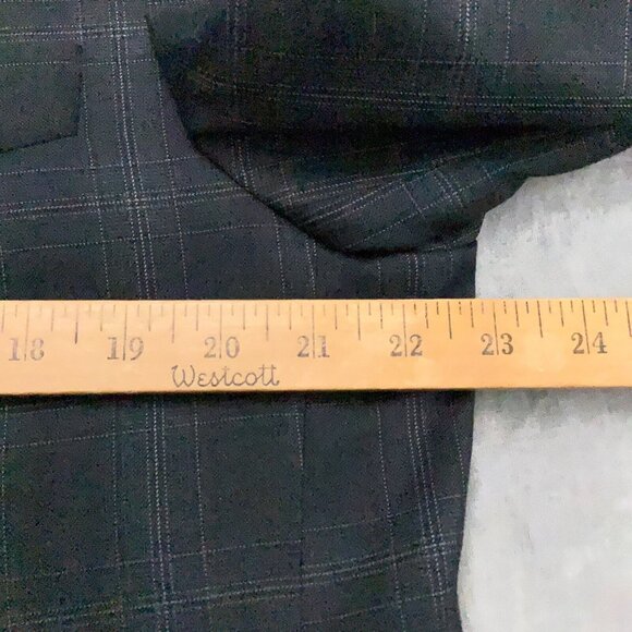 Hickey Freeman Blazer Men 44 Green Blue Windowpane Wool‎ Classic Jacket USA VTG - Picture 5 of 15